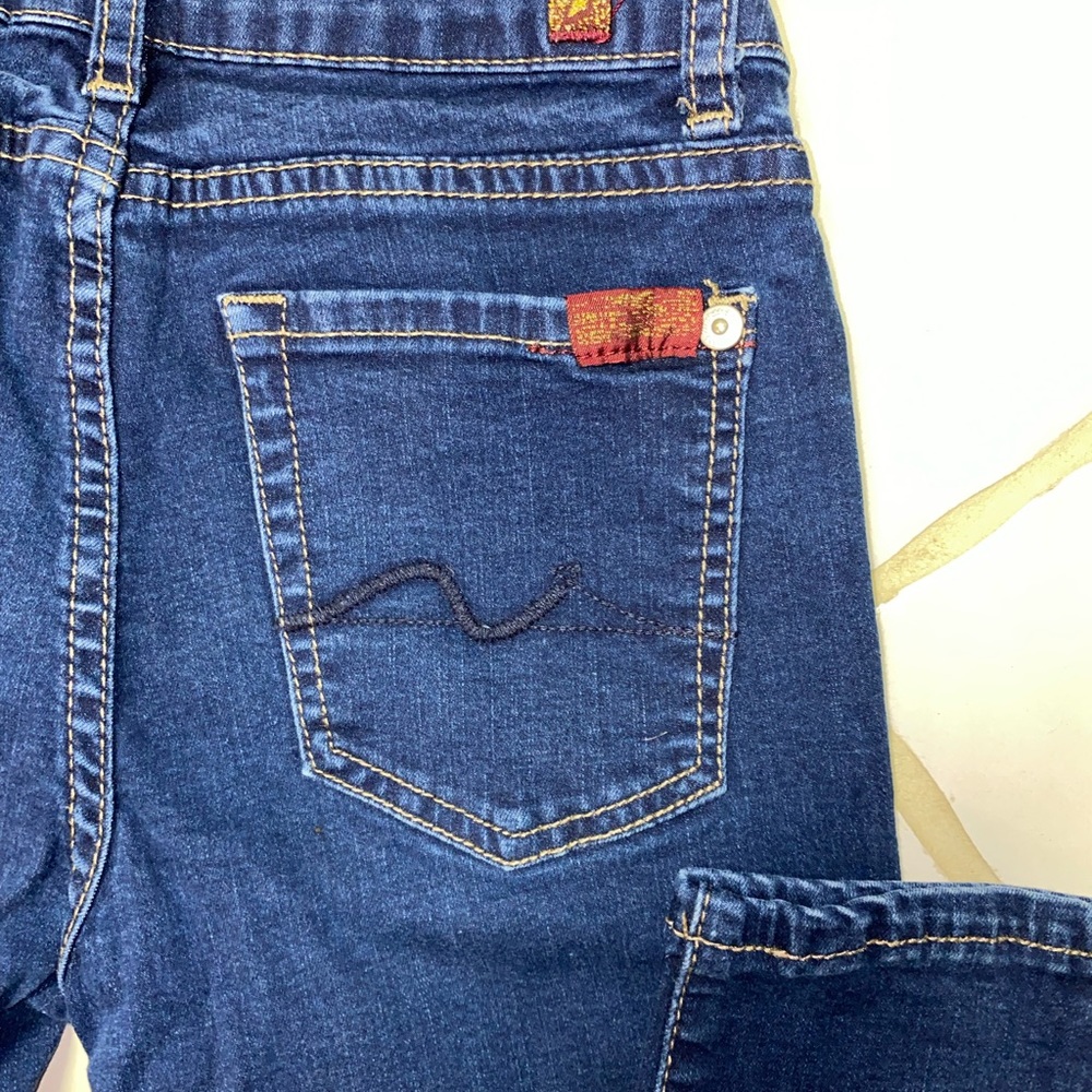 Gitls 7 for All Mankind skinny denim blue jeans